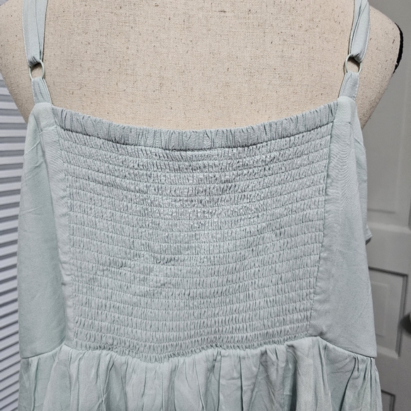 Torrid Mint Blue Challis Sharkbite Skater Dress - Picture 7 of 8